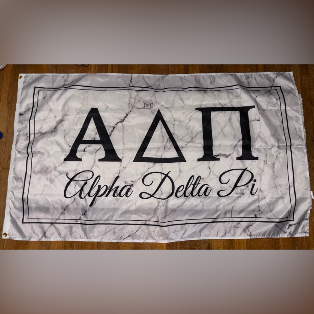 Marble Print ADPi Decorative Flag - Alpha Delta Pi Home Decoration 36x61 inches
